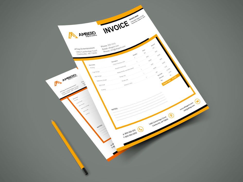 Bills/Invoice Printing printed by Printster